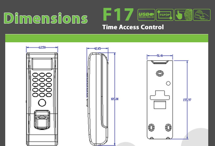 f17 biometric Fingerprint reader device